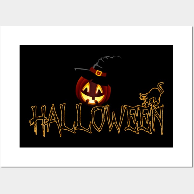 Halloween T-shirt Wall Art by Superboydesign